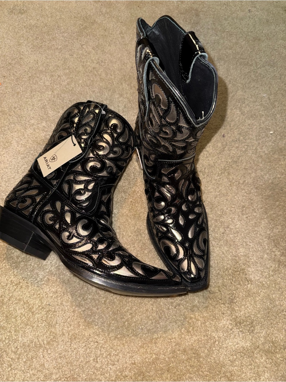 Ariat Valentina Jasper/Platinum Leather Western Boots SIZE 8 US NWT - Picture 9 of 9
